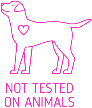 Логотип 'Not Tested on Animals' - це символ етичної продукції, створеної без використання тестування на тваринах.